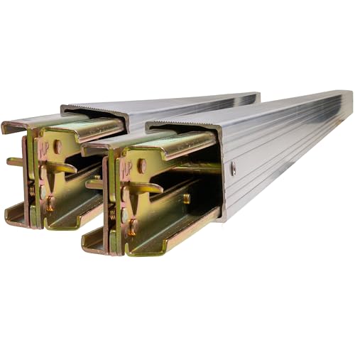Image of US Cargo Control E Track Load Bars 93 inch-103 inch (2-Pack), 2,200 LBS Working Load Limit, Adjustable Aluminum Load Bars for Semi Trailers & Box Trucks, Shoring Beam or Decking Beam with Side Flat Latch