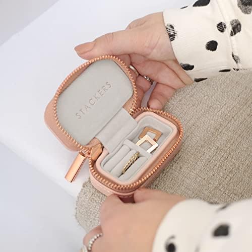 Stackers Blush Pink Large & Petite Travel Jewellery Box