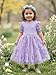 Toddler Girls Tulle Ruffle Tutu Skirt Dresses Flower Fashion Party Dress Clothes for Kids Princess Party Gift Purple 5t