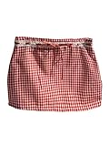 Floerns Women's Y2k Plaid Mini Skirts Low Rise Bow Tie Gingham Going Out Skirt Red Small