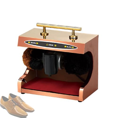 coyrugky Cireuse à Chaussures éLectrique,Polisseuse Professionnelle avec Distributeur De Cire Et 2 Brosses,pour Le DéPoussiéRage Et La DéContamination
