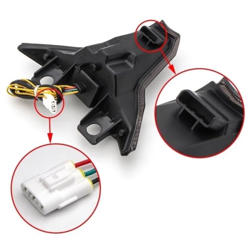 Feu Arrière Moto Clignotants Feu De Freinage Arrière Moto pour Ni&nja 400 2018-2022 pour Z400 2019-2021 Accessoires Intégrés – vue 6