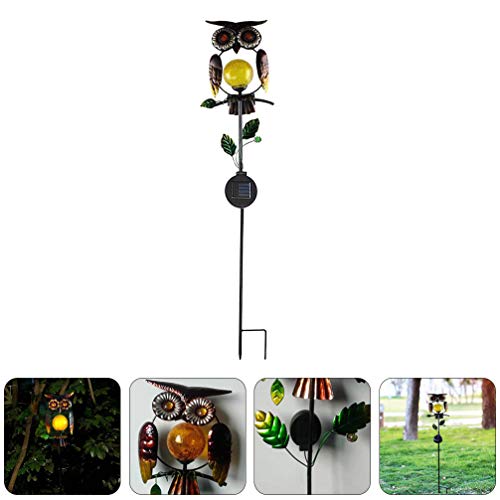 Mobestech Coruja Luzes da Estaca Estaca Luz Solar Ao Ar Livre Quintal Jardim Lâmpada Decorativa De M
