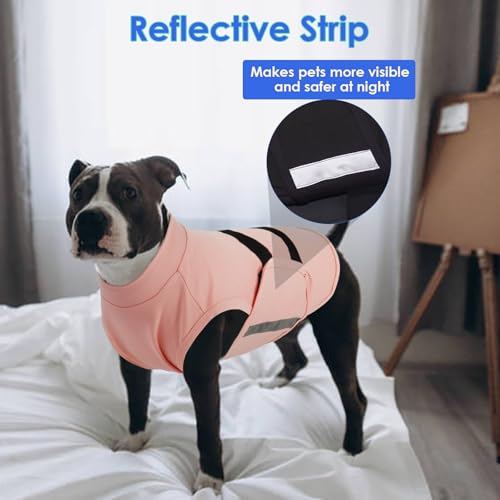 Image of MIGOHI Dog Anxiety Relief Coat,Comfort Anxiety Vest for Dogs,Adjustable Dog Anxiety Calming Wrap for Fireworks,Travel,Separation,Anxiety Jacket for Medium Dogs,M,Pink