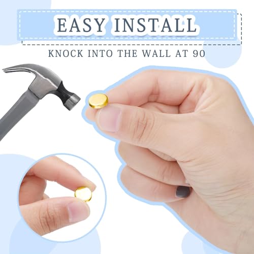 Image of Shimeyao 30 Pcs Vintage Push Pins, Large Metal Thumb Tacks for Picture Photo Hanging, Wall Pins for Board Posters Bulletin Maps, Wall Tack for Office Home Decorative(Gold,Black,Silver)