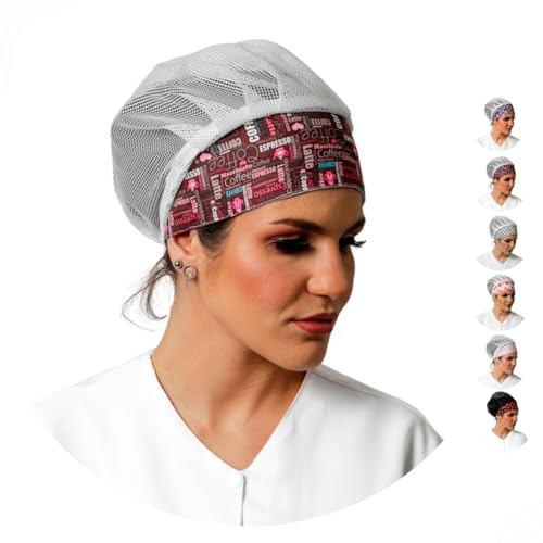Touca de Redinha de Tela para Cozinha - Diversas Estampas (CAFETERIA)