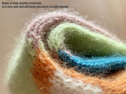 Women's Fox Shaped Scarf,Winter Fashion Cute Cartoon Small Fox wool Feel Long Scarf3