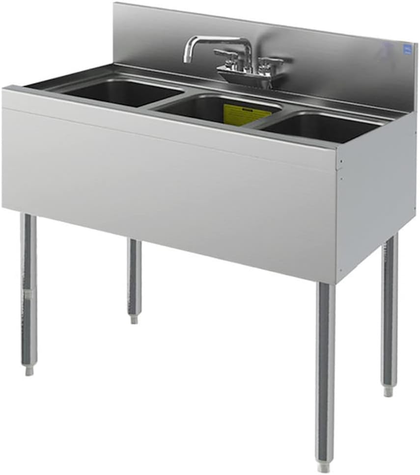Perlick TS33C 36"W Underbar 2 Compartment Sink