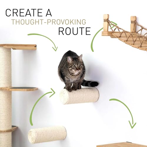 Rascador flotante de sisal para gatos 1 pc miniatura 4