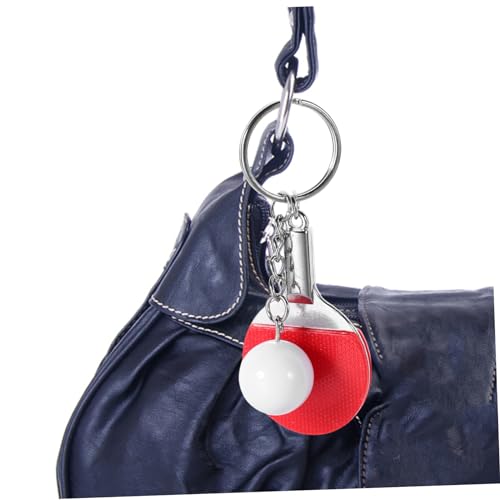 Ne perdez plus vos clés avec le mini pong porte-clés délicat rouge