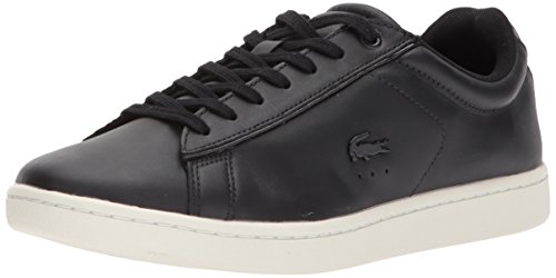Lacoste Women's Carnaby EVO 417 1 Sneakers Shoe, Black, 8.5 M US
