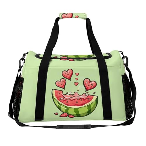 Watermelon Melon Fruit Gym Bag Travel Duffle Bags Shoulder Carry On Weekender Bag Hangbag for Women Men