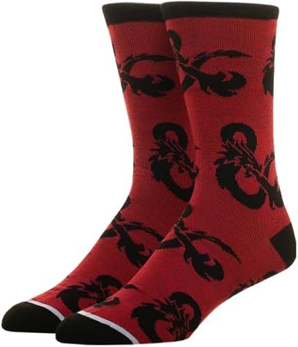 Bioworld Dungeons and Dragons Crew Socks for Men