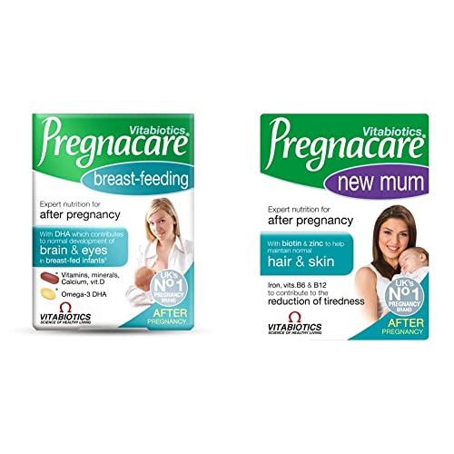 Postnatal Support Vitamin Pack for New Mums Breastfeeding. Reduce Tiredness and Fatigue, Support Hair Health, Skin Health While Sustaining Energy Level