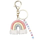 Llavero de arcoíris para estudiantes, llavero personalizable, llavero original con cuentas de colores, regalo personalizado para la escuela, llavero para niños, idea de regalo para el regreso a clases