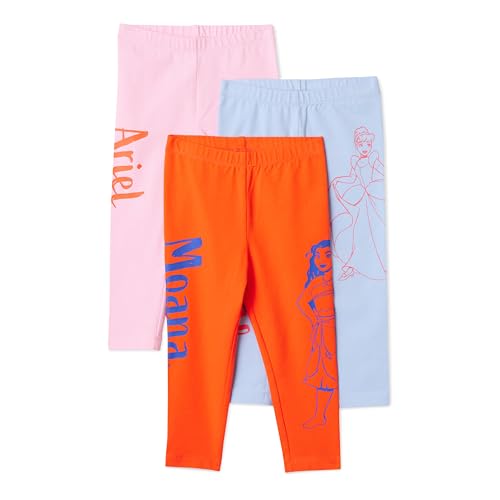 Image of Amazon Essentials Girls' Cotton Stretch Leggings, Multipacks