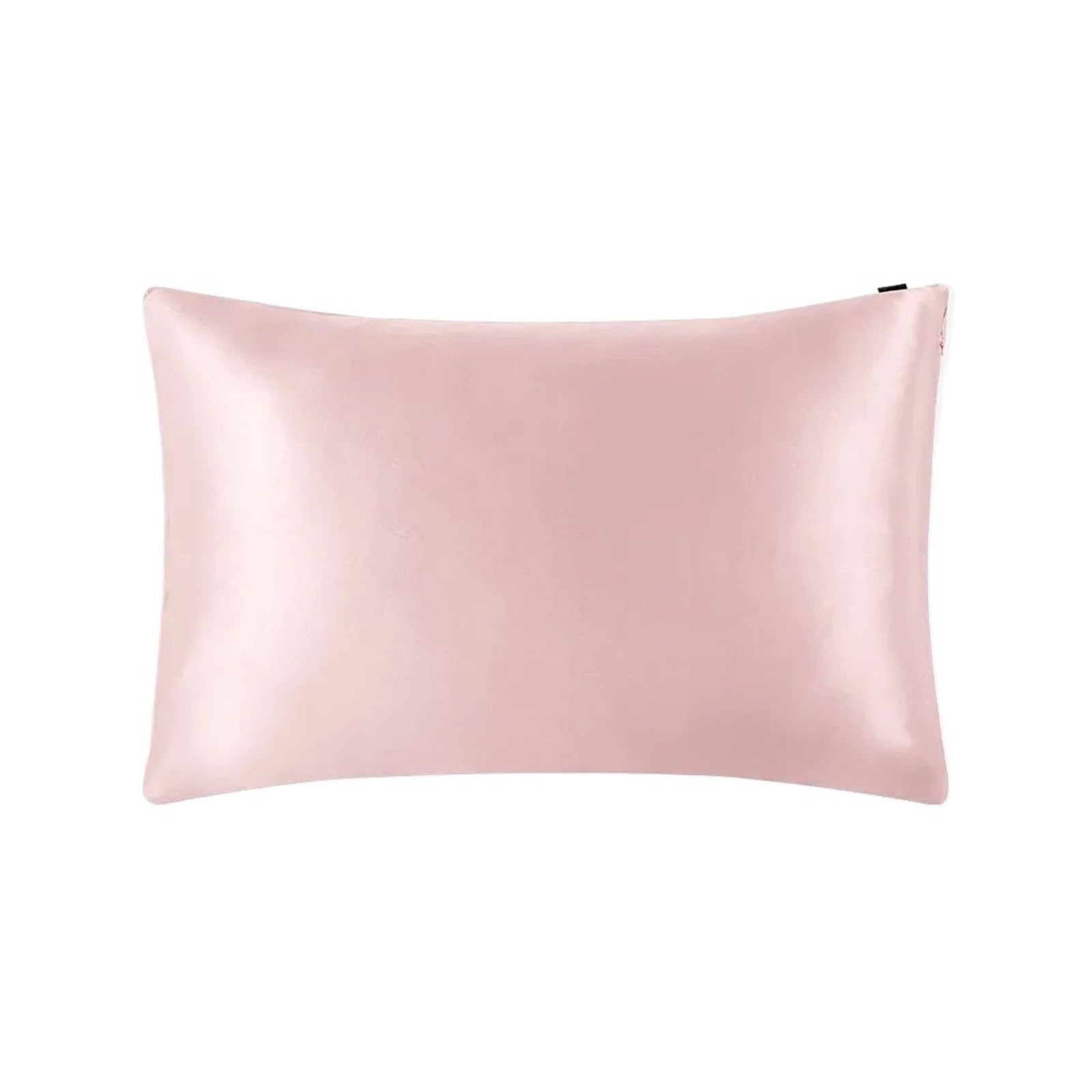 Silk Pillowcase With Hidden Zipper Care for Hair Pillow Cover For women(Pink,50x75cm(Queen))