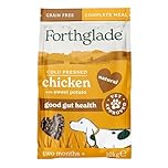 Forthglade Dry Dog Food, Cold Pressed (10kg), Hypoallergenic and Grain Free Dog Food, Chicken & Vegetables, Natural Senior, Adult and Puppy Meal, Vet Approved For Good Gut Health