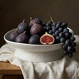 TheCozyBay Fruit Bowl Large Ceramic Salad Bowl 28 cm, Modern Serving Dishes for Table, Kitchen Decor Centerpiece, Versatile Countertop Organizer and Decorative Bowl