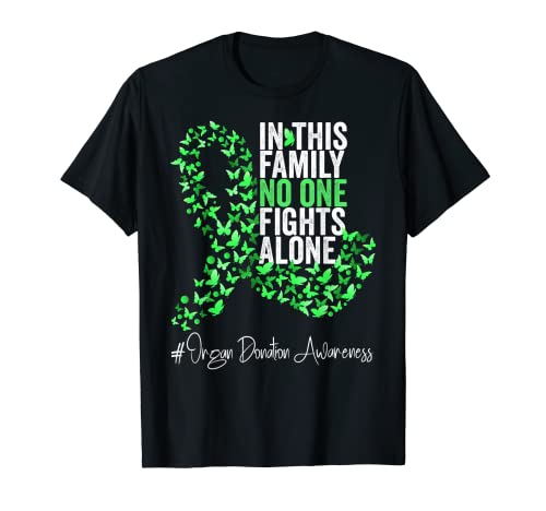 Mariposas de cinta verde para donación de órganos Camiseta