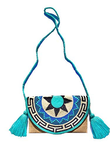 WAYUURS Bolso Étnico tipo Clutch. Estas Mochilas Colombianas y Bolsos 100  Originales