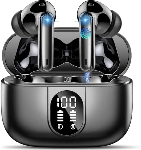 Wireless Earbuds, 48Hrs Bluetooth 5.3 Headphone in Ear with 4 ENC Mics