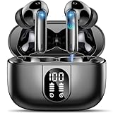 Wireless Earbuds, 2026 Bluetooth 5.3 Headphones HiFi Stereo Ear Bud, 40Hrs Playtime Bluetooth Earbuds with 4 ENC Noise Cancelling Mics, IP7 Waterproof, LED Display Wireless Earphones for Android/iOS