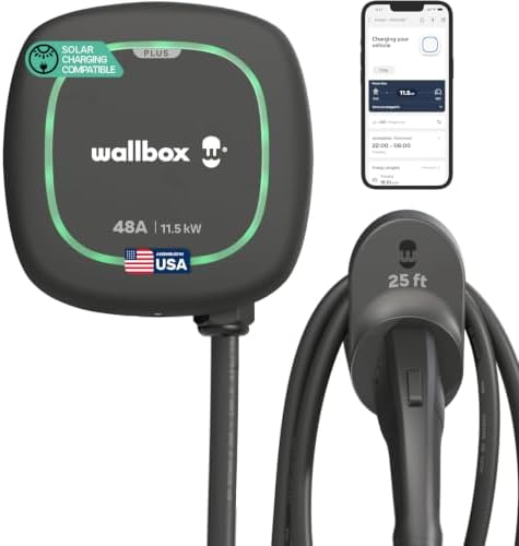 Wallbox Pulsar Plus Level 2 Ev Charger 48A, Electric Car Charger EVSE J1772