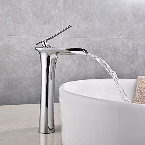 Robinet cascade pour vasque eau chaude et froide en cuivre pur - 2