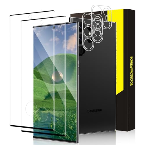 Bodyguard Schutzfolie für Panzerglas für Samsung Galaxy S23 Ultra 5G, 2+2 Stück HD-Klar Anti-Bläschen Anti-Fingerabdruck...