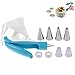 Yakamoz 11 PCS Glaçage Piping Crème Conseils Seringue Outil de Jeu de Tuyauterie de Buses Décorateurs de Desserts Décoration de Gâteaux Cake Muffin Sac à Pâtisserie
