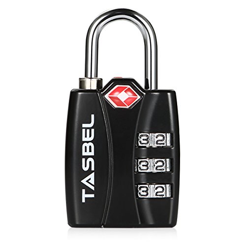 Tasbel TSA Lock Heavy Duty Luggage Combination Locks for Travel with Sturdy Shackle - Lock Alert - Theft Protection