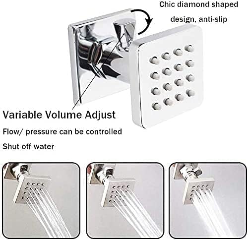 Miniatura 4 de Sistema de ducha termostático con chorros de pulverización corporal de cierre de 12 pulgadas, mezclador de lluvia LED, juego completo que puede