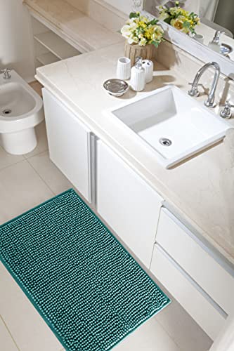 Tapete De Banheiro Microfibra Bolinha Antiderrapante 40x60cm Extra Macio (Acqua)