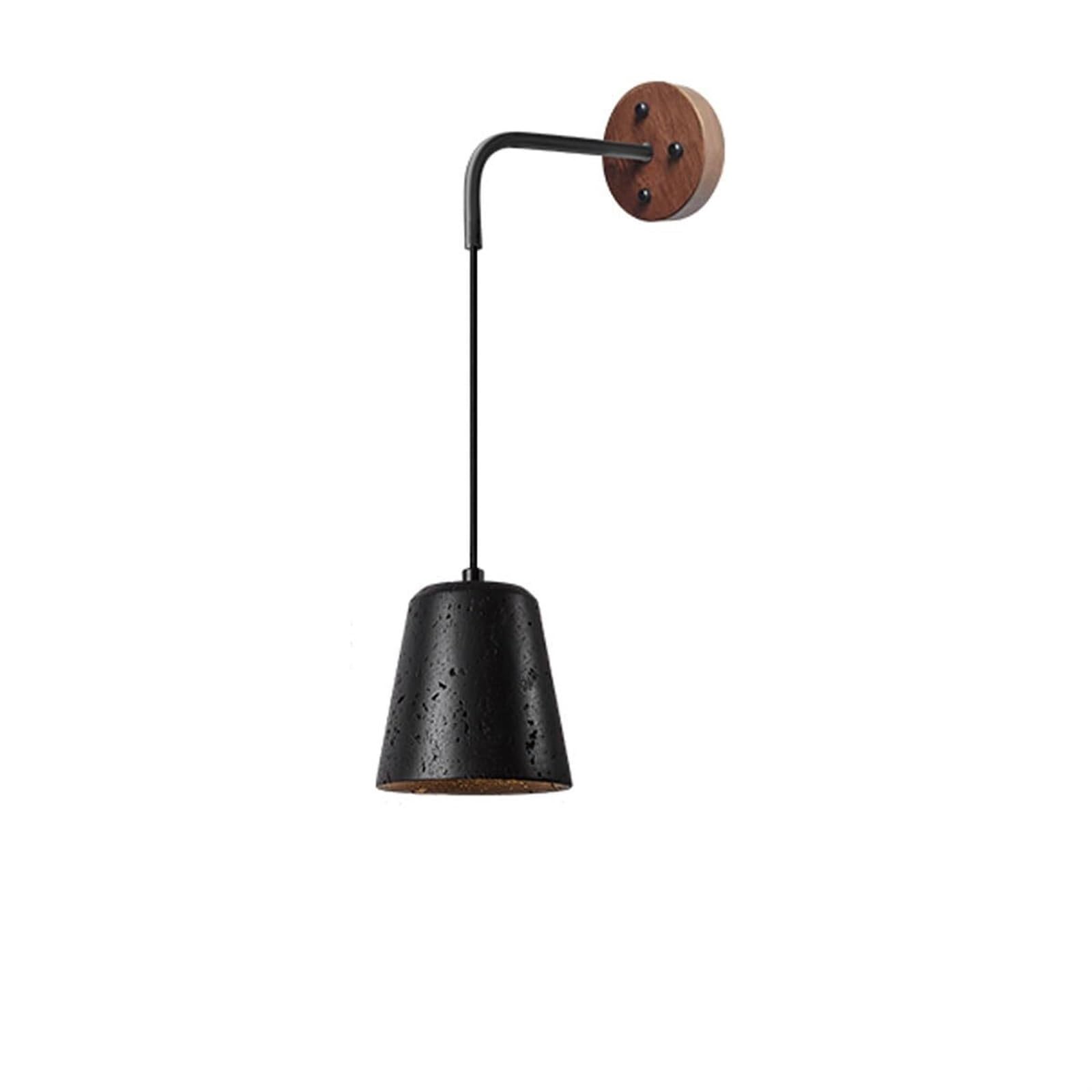 MESOVFCA Nordic Natural Wall Lamp - Retro Black Travertine Sconce Lighting Fixture for Bedroom, Living Room, and Home