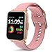 LIDOFIGO Reloj Inteligente Smartwatch Pantalla Táctil Actividad Inteligente IP68 Impermeable Reloj de Fitness Monitor de Sueño Pulsómetro Brújula Podómetro Cronómetro Smart Watch Mujer Rosa
