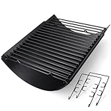 Hiorucet 15.5' - 26' Adjustable Ash Pan Drip Pan for Chargriller 5050 5650 2121 5072 3001 2828 2823 2123 1224 2929 2727 E1224 1224 5252 1324 Charcoal Grills, with 2pcs Grate Hangers Replacement Parts