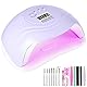 ROEXUN UV LED Lampe für Nägel,168W Nageltrockner für Gel Nagellack,Tragbarer USB-Ladefunktion,Auto-Sensor Aushärtelampe mit 4 Timer Einstellungen,Nagelwerkzeuge für Fingernagel und Zehennagel