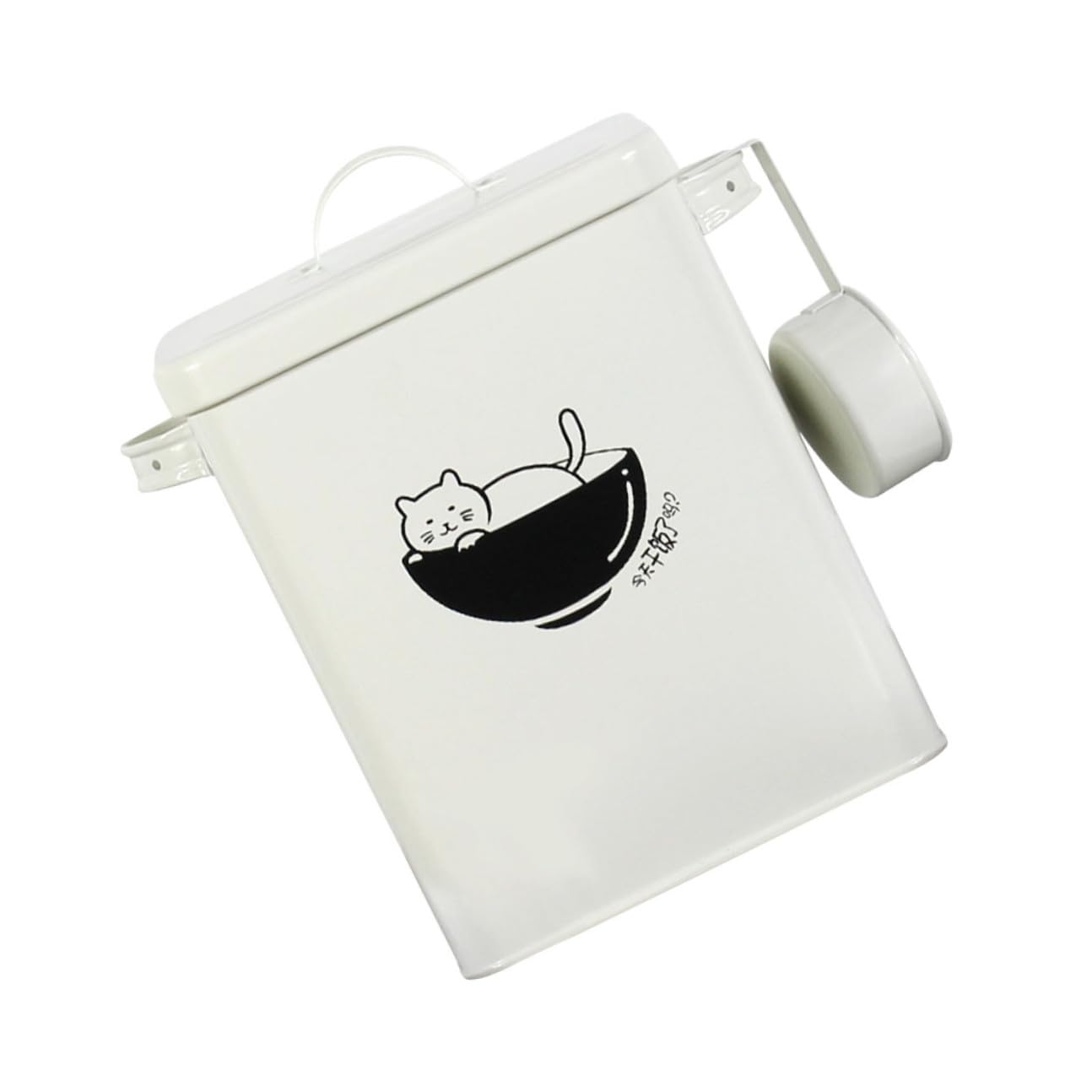Boîte à croquettes de chien et chat en fer pour un rangement de cuisine élégant