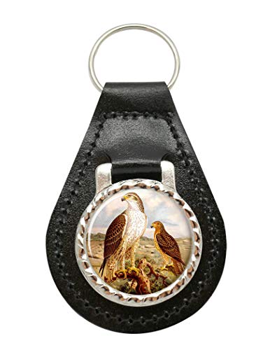 Giftshop UK Bonelli's eagle Leather Key Fob