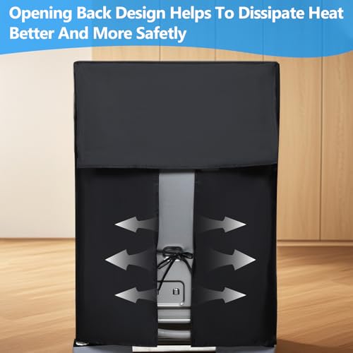 Cozary Waschmaschine Abdeckung Wasserdicht, 420D Oxford Waschmaschinenbezug mit Reißverschluss, UV-Schutz Staubdicht Wasserdicht Abdeckung für Waschmaschine und Trockner 60x65x85 cm