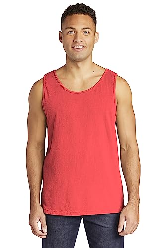 Image of Comfort Colors Chouinard 9360 Adult Garment-Dyed Tank Top Red Orange Medium
