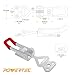 POWERTEC 8PK Toggle Clamp, 220 lbs Holding Capacity, 4001 Adjustable Pull Action Latch for Smoker, Tool Box, Woodworking Jigs and Fixtures, Cabinet, Tool box, Door (20332)