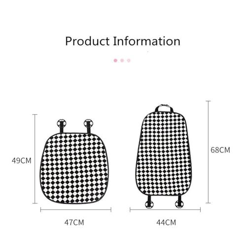 Coussin de siège de voiture universel quatre saisons chaud en peluche noir blanc Ins - 2