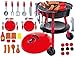 Produktbild Woopie Barbecue Grill Kinder Kochen Küche Spielzeug Indoor Outdoor Garten mit BBQ-Zubehör Kleinkinder Spielen Lebensmittel Besteck Holzkohle ab 1 Jahr