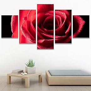 SIGNWIN 5 Panel Canvas Wall Art Flora Snapshot...
