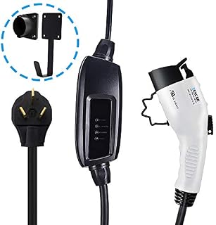 Zencar Level 2 EV Charger(240V, 16A, 25ft), Portable EVSE Home Electric Vehicle Charging