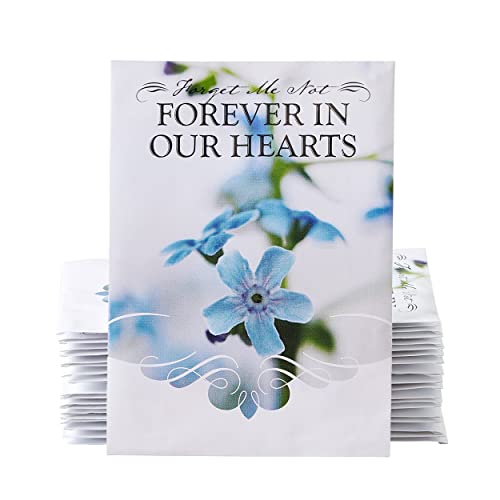 American Meadows Wildflower Seed Packets "Forever In Our Hearts" Memorial Favors (Pack Of 20) - Forget-Me-Not Seed Mix, Favors For Funerals, Wakes, Viewings, Visitations, Memorial Services #TOP5