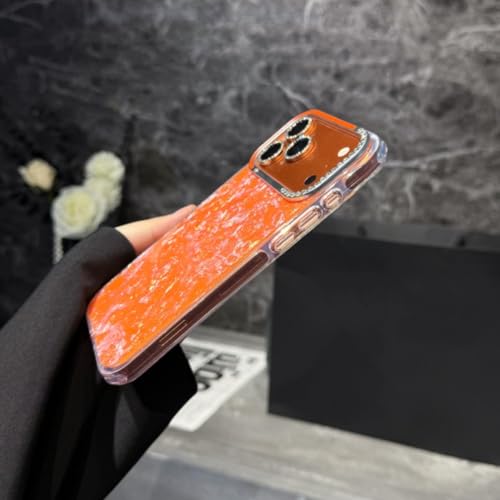 Coque iPhone 14 Pro Max motif coquillage aurore boréale diamants