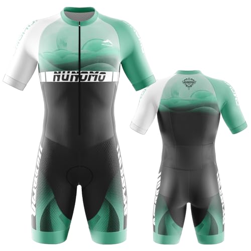 NUNOMO Men's MTB Triathlon Tri Suit Padded Sleeveless Suit Quick-Drying Cycling Skinsuit, for Cycling Training Road Bike Top Cycling Clothing With 9D cushion (TYPE-7,3XL)